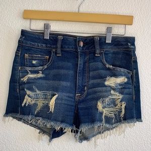 American Eagle Hi-Rise Shortie Jean Shorts